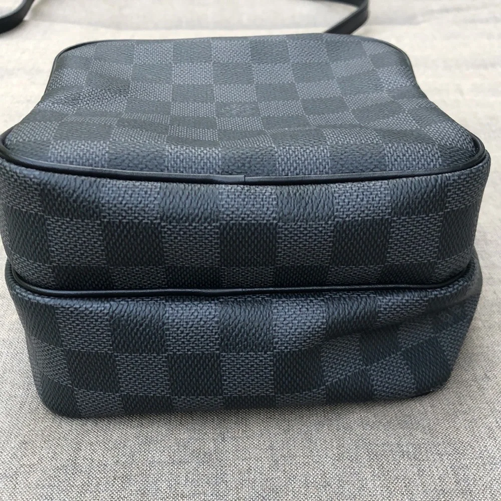 LOUIS VUITTON Damier Graphite Amazone Crossbody with Palladium Accents